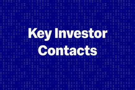 Text reads: Key Investor Contacts