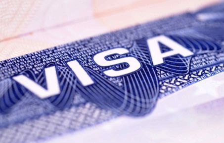 Image of visa in a passport