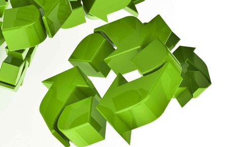 3D recycling logos