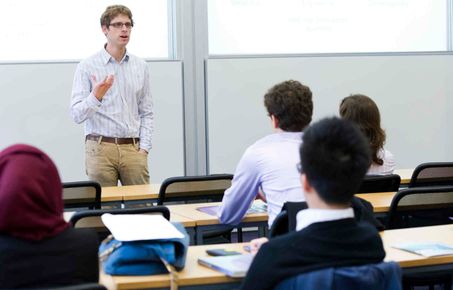 An image of a lecturer teaching