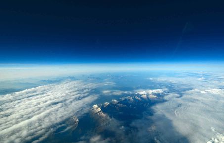 Unusual aerial view of the Earth and clouds c SazzyB