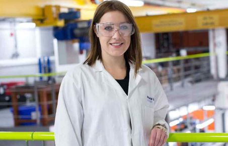 A student in a lab 