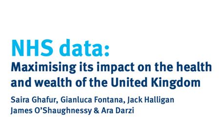 Cover of IGHI report on NHS data