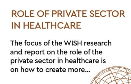 WISH report cover on private sector in healthcare
