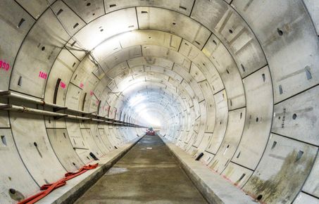 Crossrail tunnel under construction