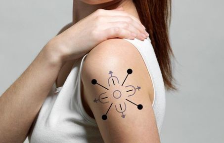 Tattoo on human skin