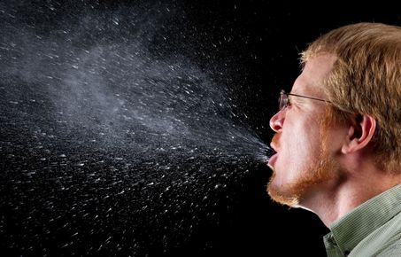 Man sneezing