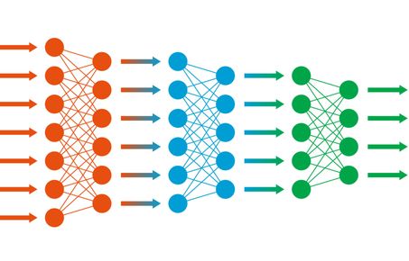 Neural net. Neuron network. Data engineering. Deep learning. Cognitive technology concept. Vector illustration