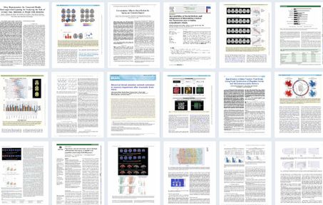 Collage of published research papers