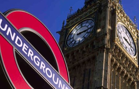 London Underground sign and Big Ben
