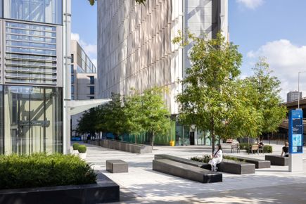 People outside White City North Campus