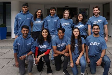 EESoc students pose for a photo otside the EEE Building