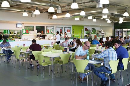 People inside the hammersmith wolfson cafe