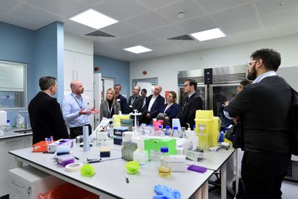 Participants join a one-day SynBio workshop held at the Imperial College Translation and Innovation Hub at the College’s White City Campus.