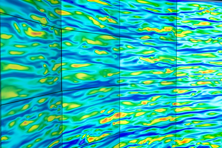 A fluid flow visual demonstrated by the Vincent Lab