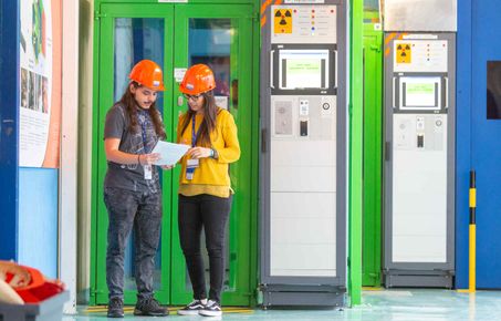 Two Imperial students at CERN