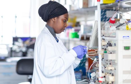 Female scientist in a lab