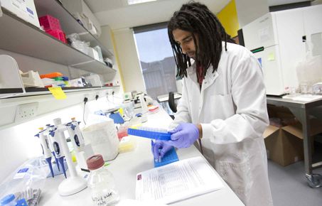 Man in Genomics Laboratory