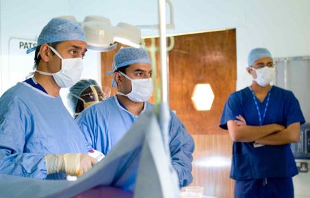 Surgeons in theatre