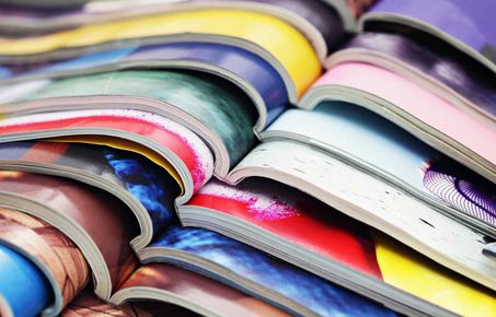 Stack of magazines