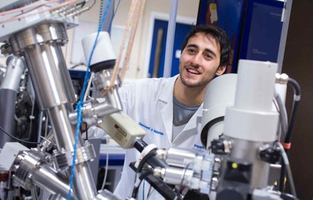 Student working in the lab