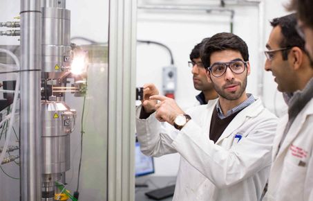 Students in lab environment