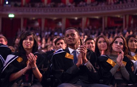 Students at graduation