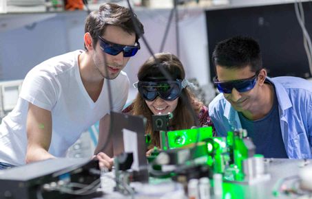 Students working together in a lab