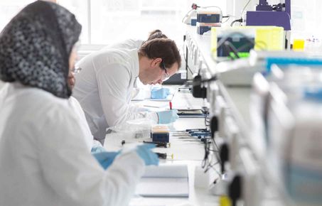 Students in a lab