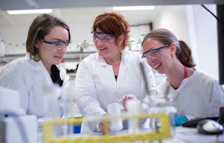 Student working in the lab