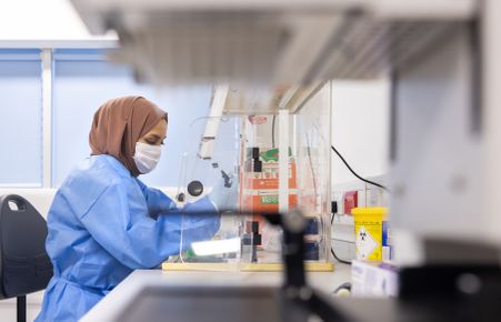 Technician working in lab