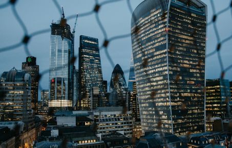 London skyline at night