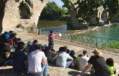 Msc students learning outdoors