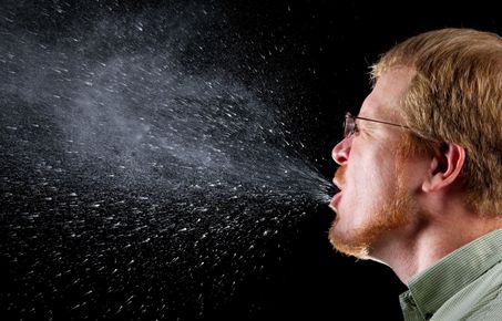 Man sneezing