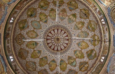 Ceiling painting in Indian temple