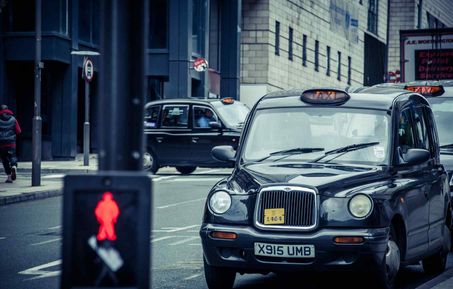 An iconic London black cab