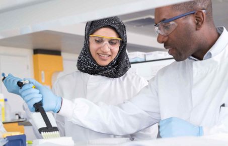 Student in lab