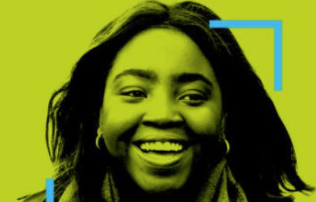 Girl smiling whilst walking
