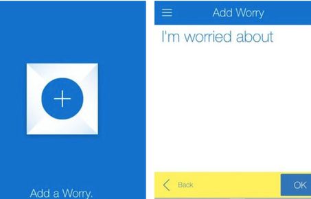 image of blank note with I am worried about typed into it