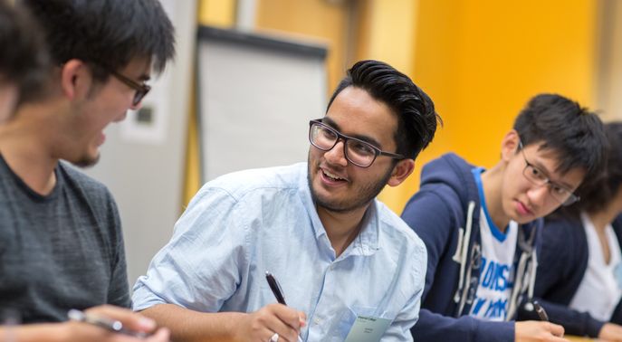 Students in a lecture theatre at Imperial