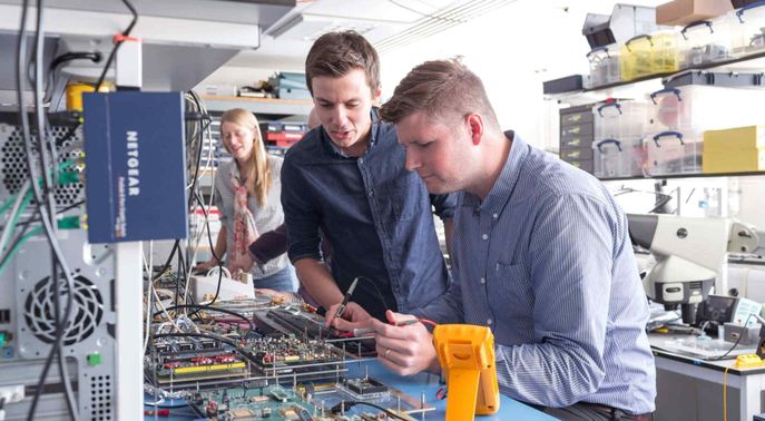 Image showing members of the Imperial College Magnetometer Laboratory