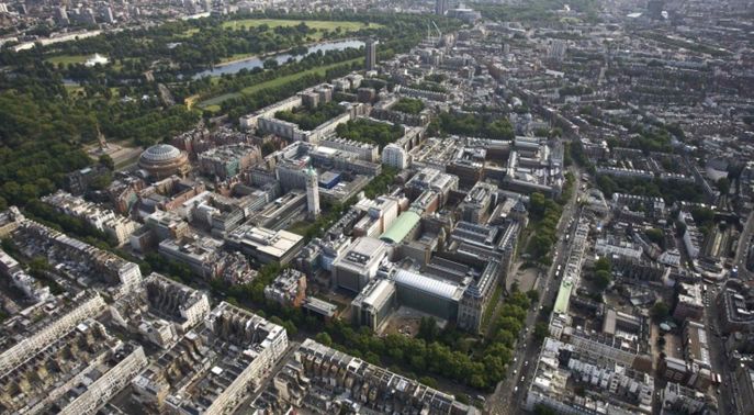 Aerial photo of the College