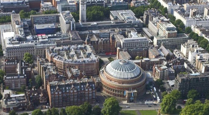 Aerial view of South Kensington campus