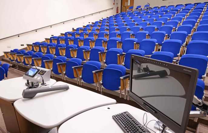 Inside lecture theatre