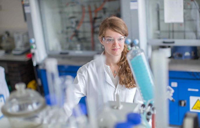 girl in lab