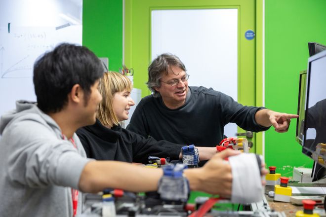 The Human Robotics Group in the laboratory