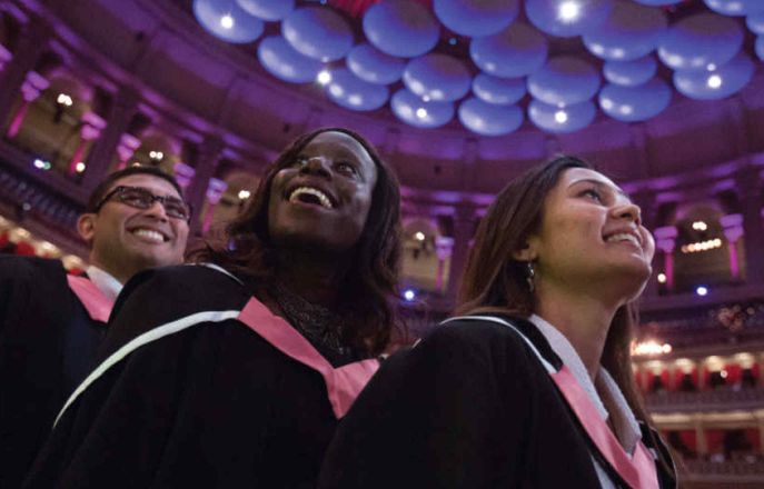 Imperial College students during their graduation ceremony