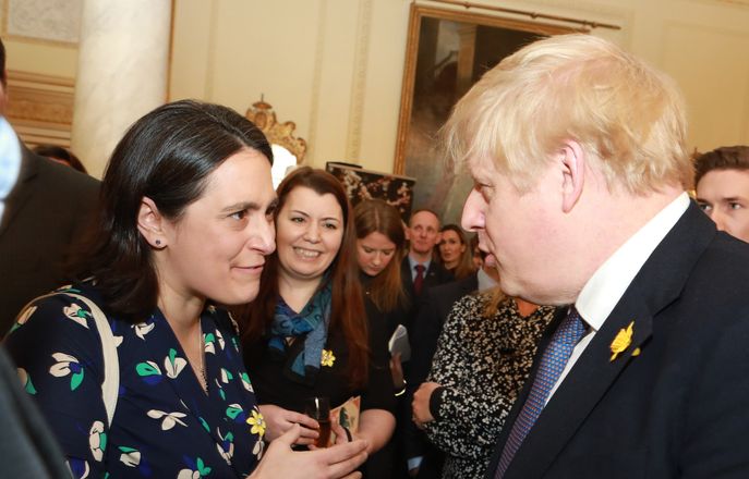 Natalie Shenker with PM Boris Johnson