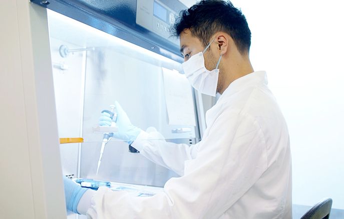 Researcher in a lab