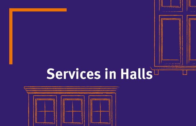 Services in halls graphic